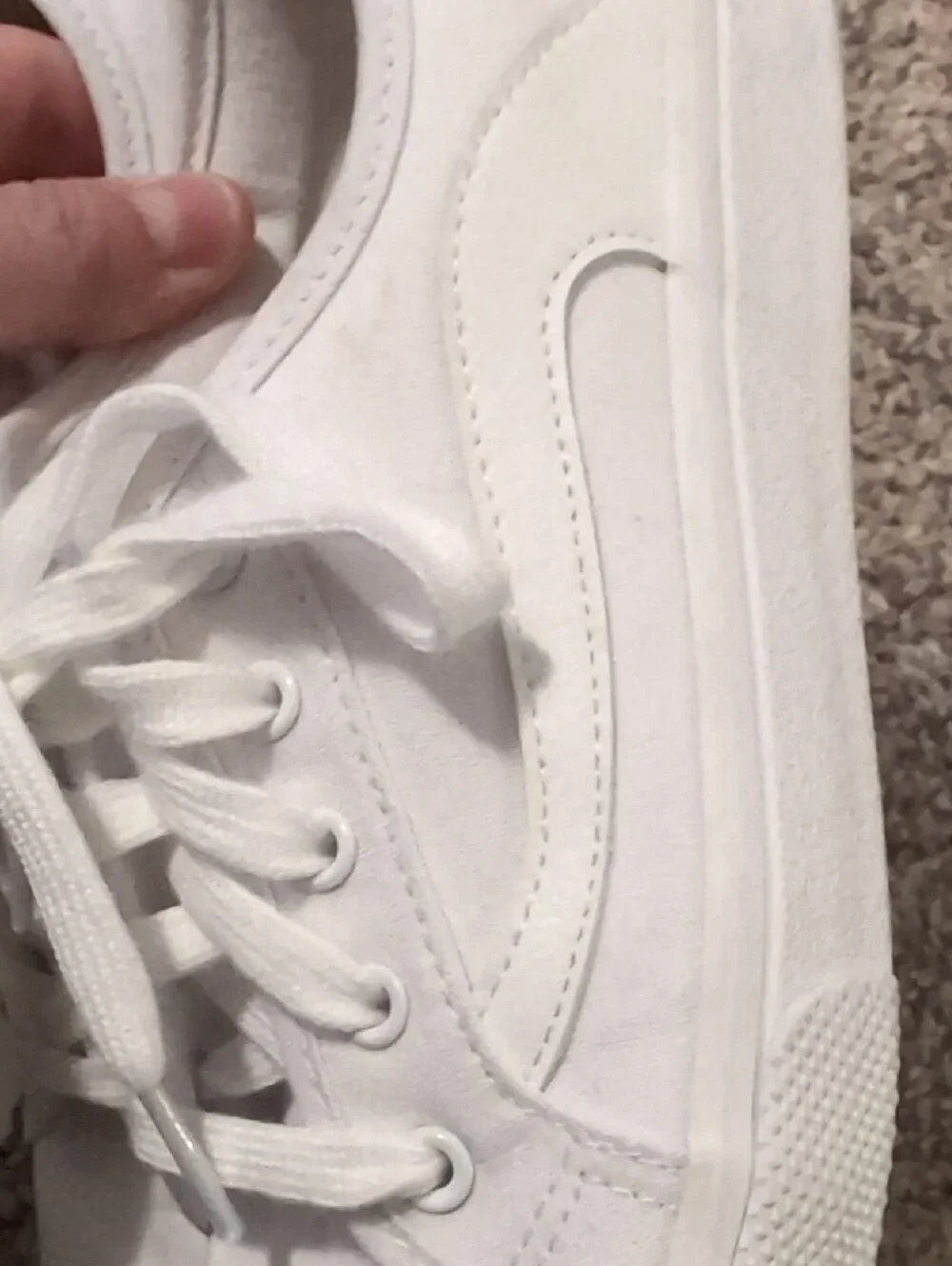 wonder nation White Canvas Kids Lace-Up Sneakers
